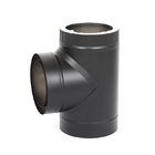 Straight Black Chimney Pipe Stainless 304 Material Internal External Installation
