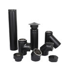 Safe Stainless Steel Twin Wall Flue Pipe Thermal Resistant Matt Black Painted