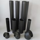 Black Painted Stainless Steel Single Wall Stove Pipe Chimney Flue Kits For Spigot System