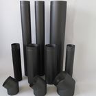 Black Painted Stainless Steel Single Wall Stove Pipe Chimney Flue Kits For Spigot System