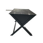 Black Carbon Steel 1.0mm Foldable Charcoal BBQ Grill With Grid