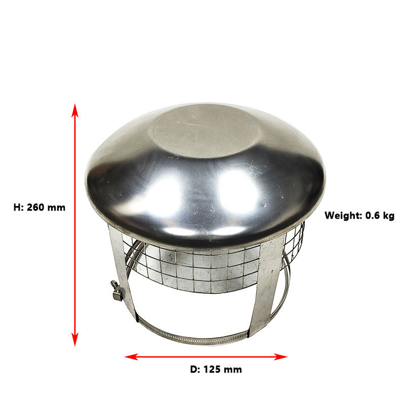 ISO9001 8" Prevent Bird Chimney Flue Rain Caps Power Coated