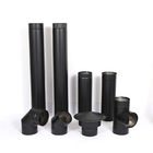 Single Wall 6 Inch Black Stove Pipe Stainless Steel Chimney Flue Kits
