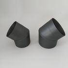 Black Powder Coating Single Wall Flue System Push Fit Socket And Spigot