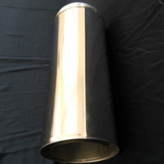 Slivery Galvanized Exhaust Pipe Polished Surface Treatment Non Alloy High Grade SS Material